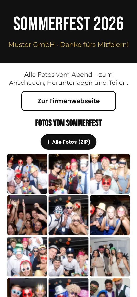 Beispiel: Firmenfeier modern