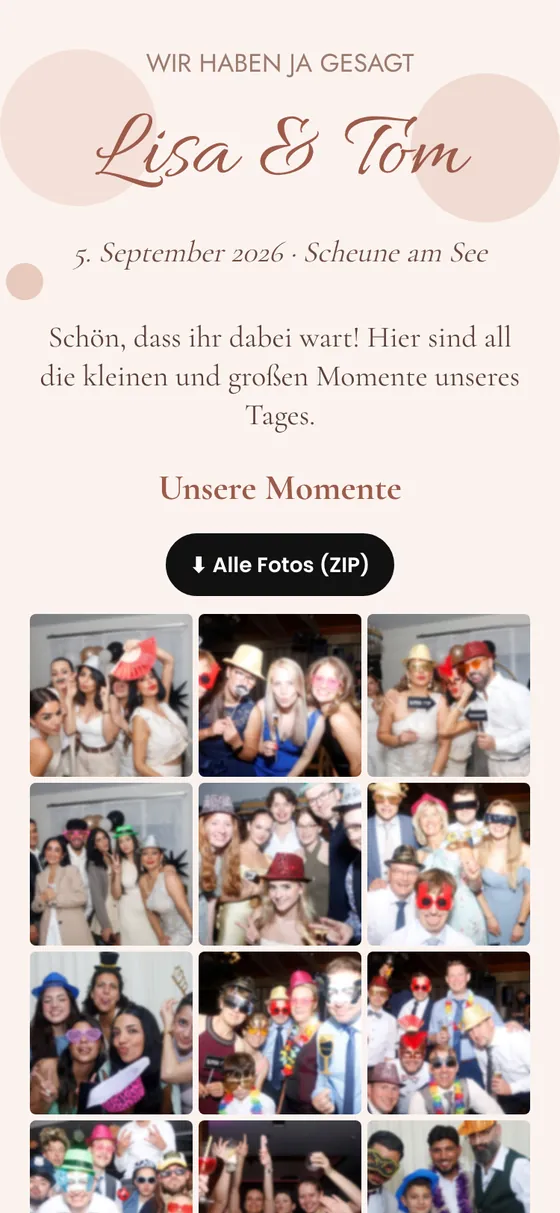 Beispiel: Hochzeit Boho Rosé